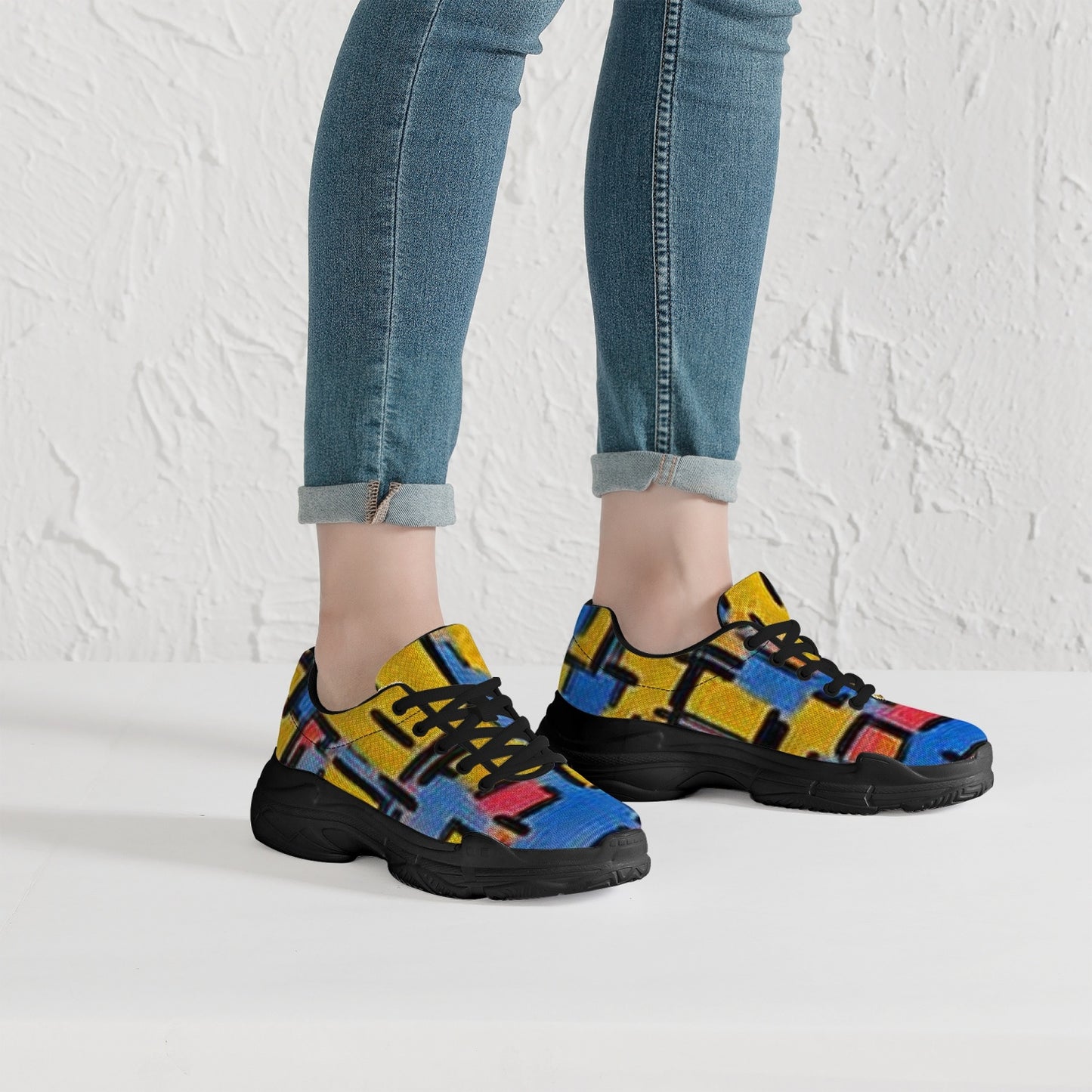 176. Trendy Chunky Sneakers - White/Black