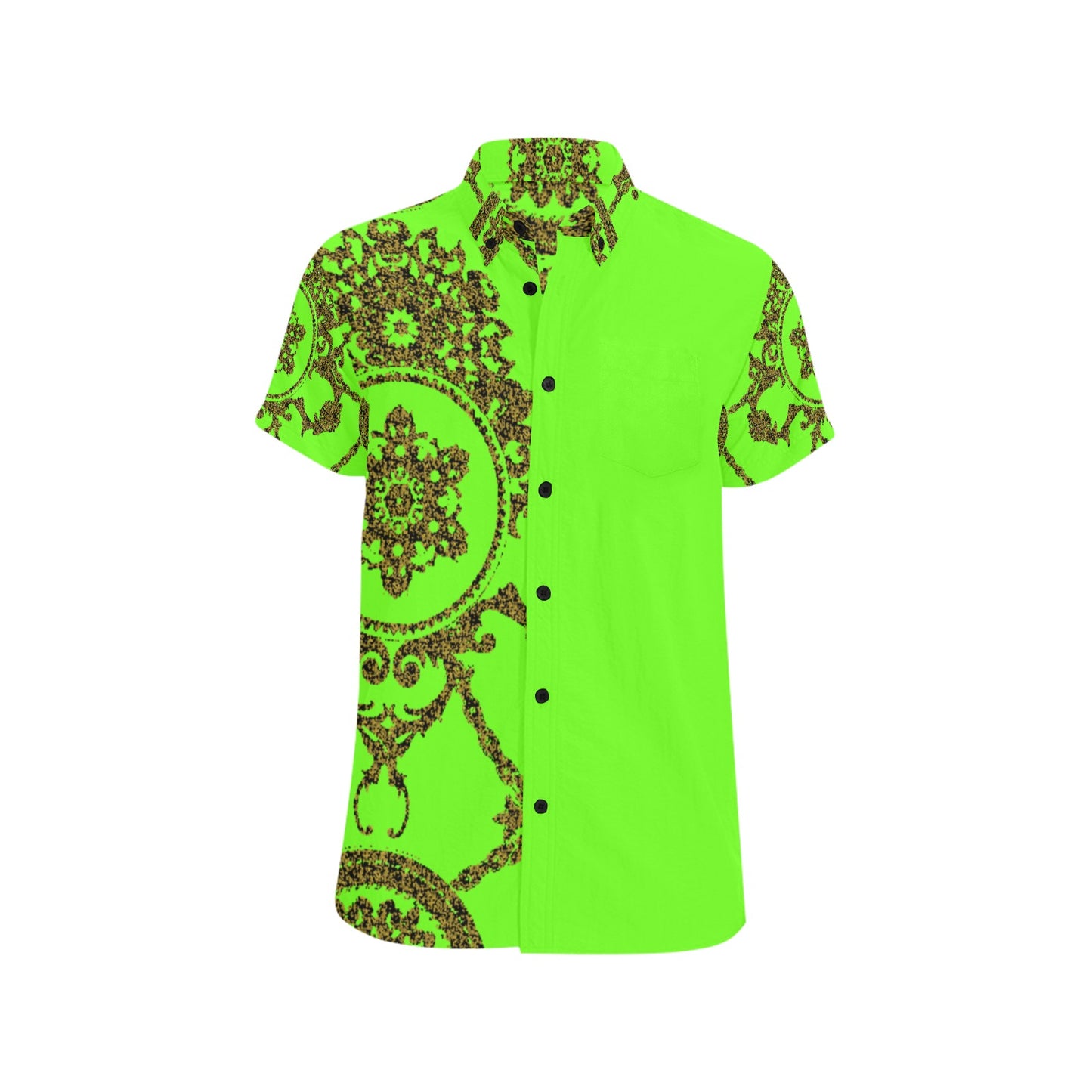 Men's AOP Short Sleeve Shirt with Chest Pocket (T53)