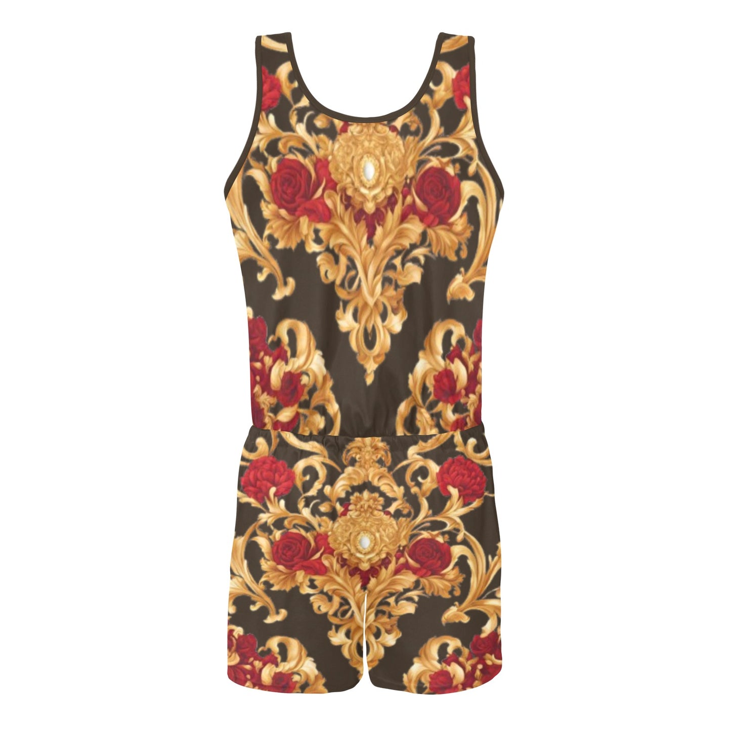 fullbreedcustom Print Vest Short Jumpsuit (Sets 15)
