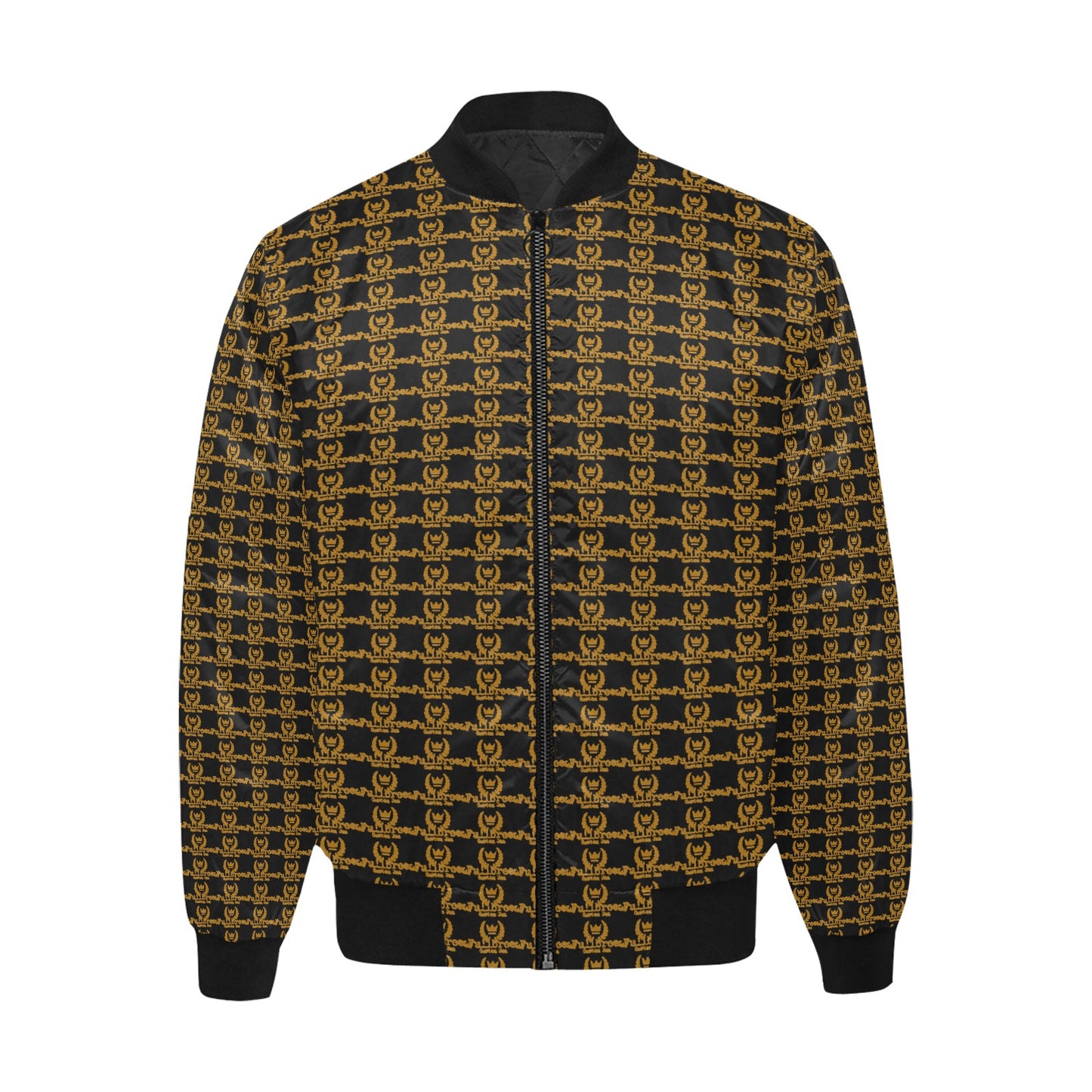 kokorepublic Men's All Over Print Quilted Bomber Jacket(Model H33)
