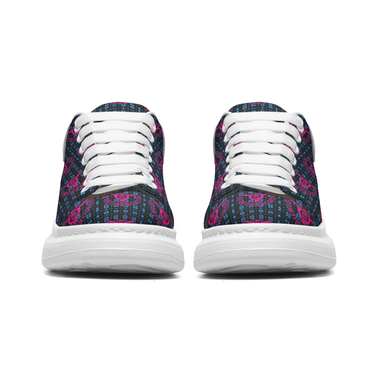 kokorepublic Unisex Non Slip Lace Up Faux Leather Sneakers