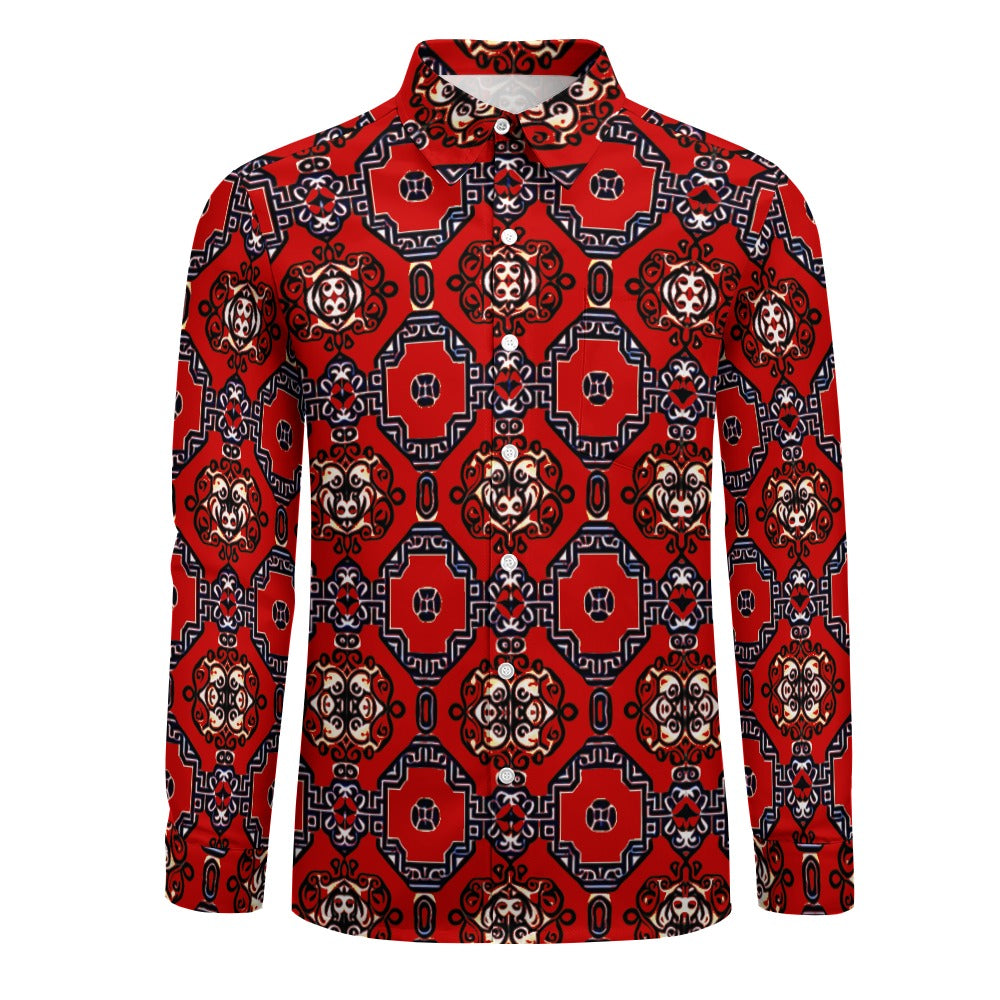 kokorepublic Velvet Casual One Pocket Long Sleeve Shirt