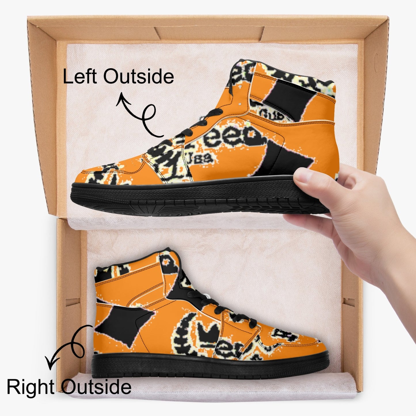 811. Black-sole AJ High Top Sneakers