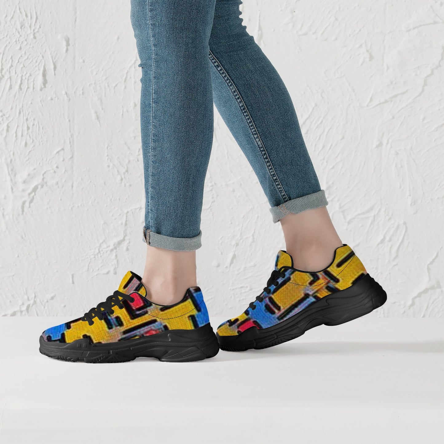 176. Trendy Chunky Sneakers - White/Black