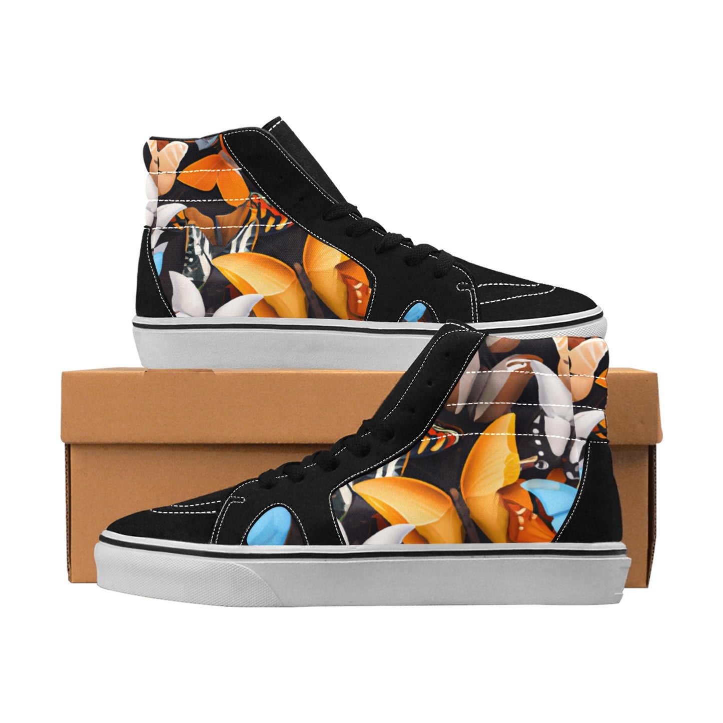 kokorepublic Women's High Top Canvas Shoes (Model E001-1)
