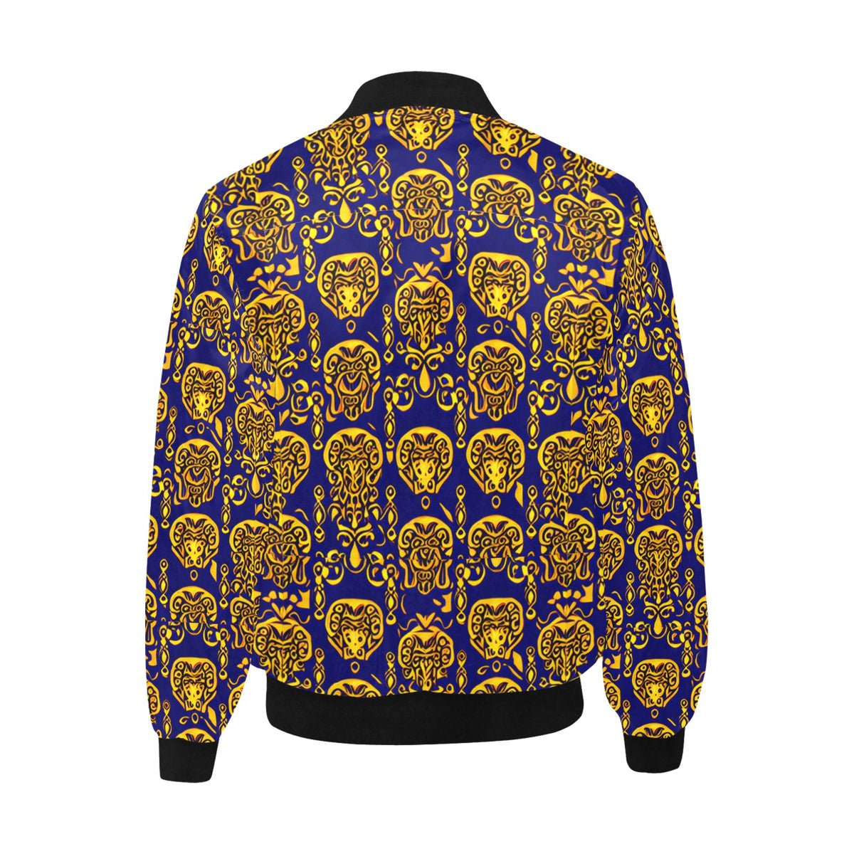 Kokorepublic Men's All Over Print Quilted Bomber Jacket(Model H33)