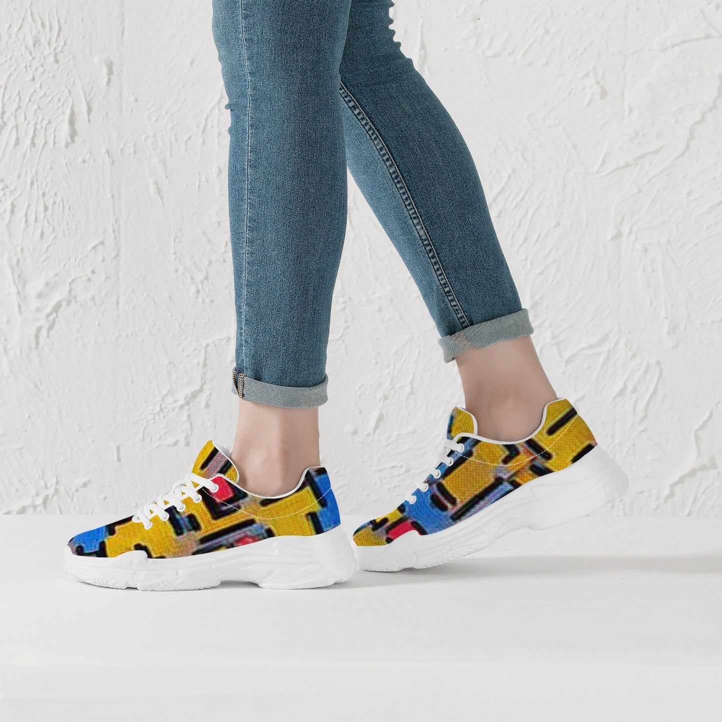 176. Trendy Chunky Sneakers - White/Black