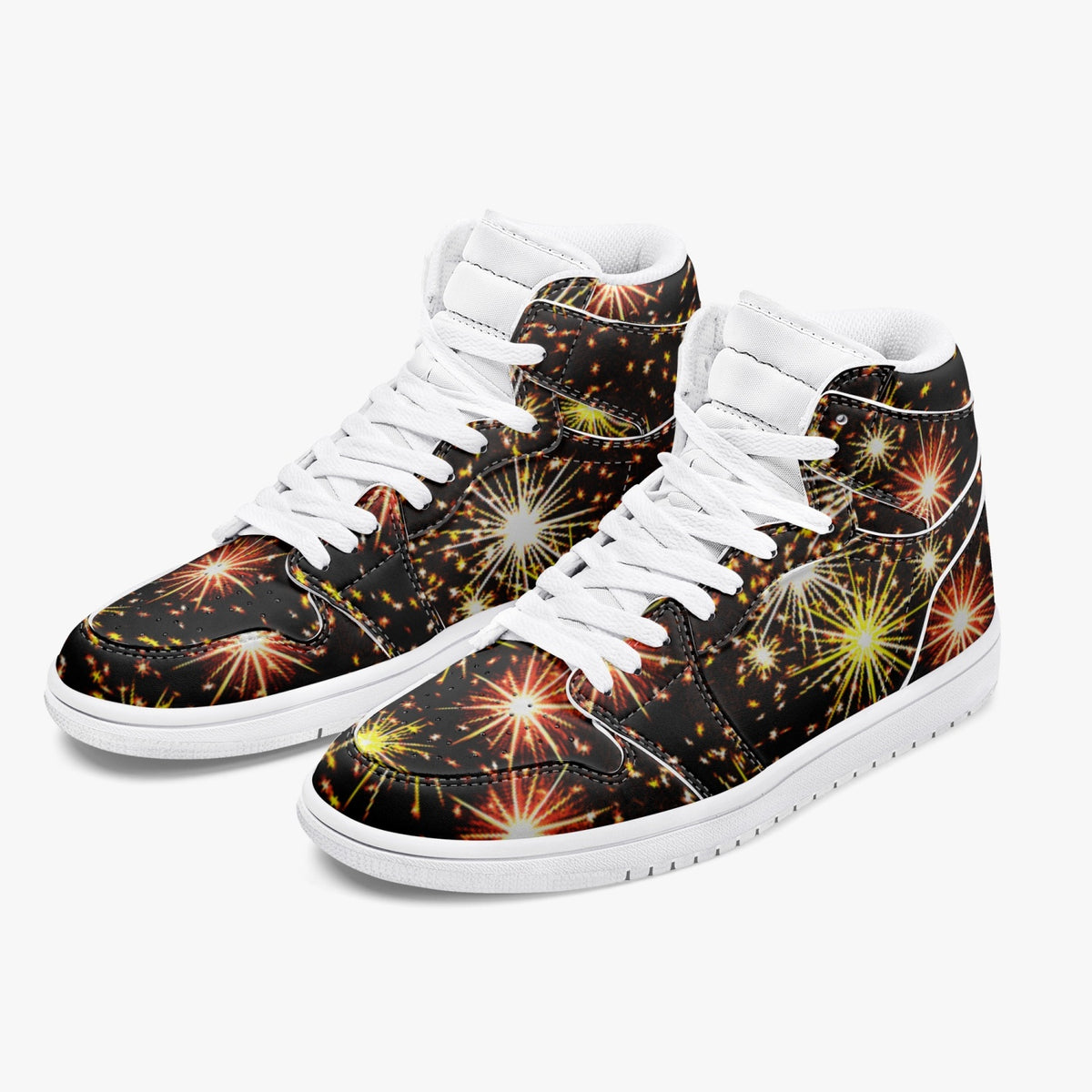 1035. AJ1 High-Top Leather Sneakers - White