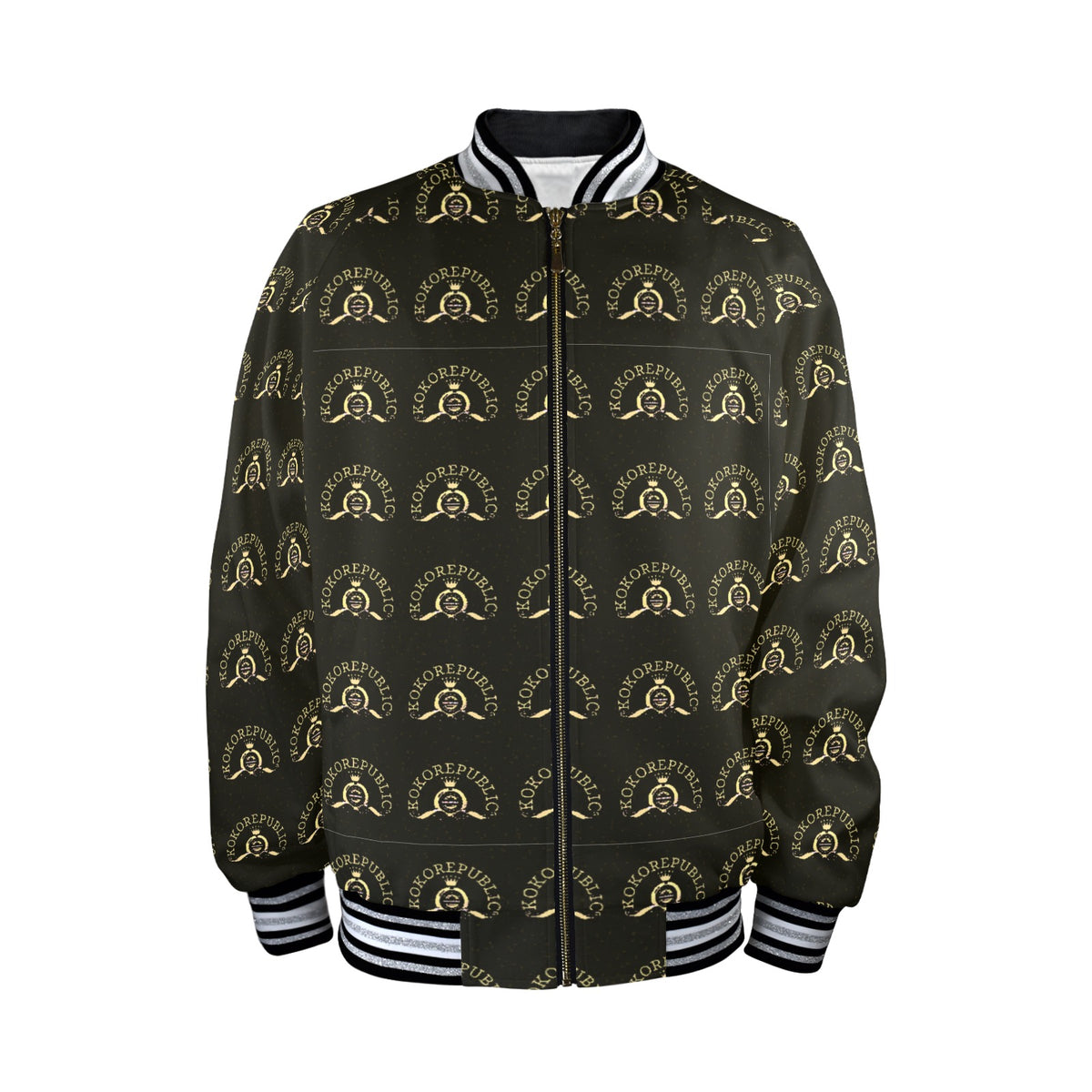 kokorepublic New Men's Striped Trim Bomber Jacket