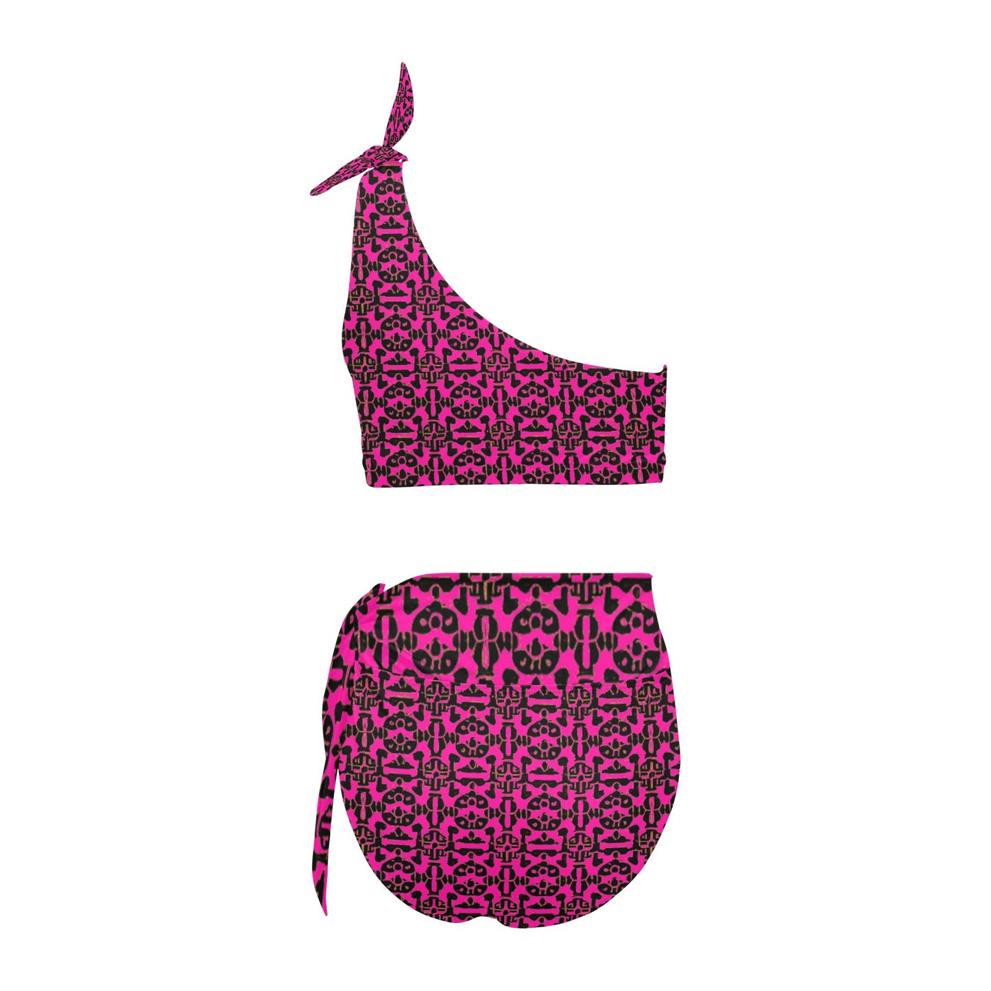 kokorepublic High Waisted One Shoulder Bikini Set (S16)