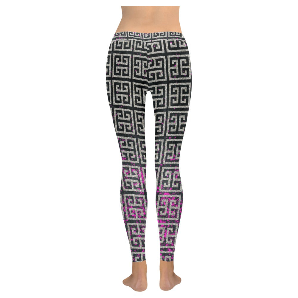 kokorepublic Women's All-Over Low Rise Leggings (Model L05)