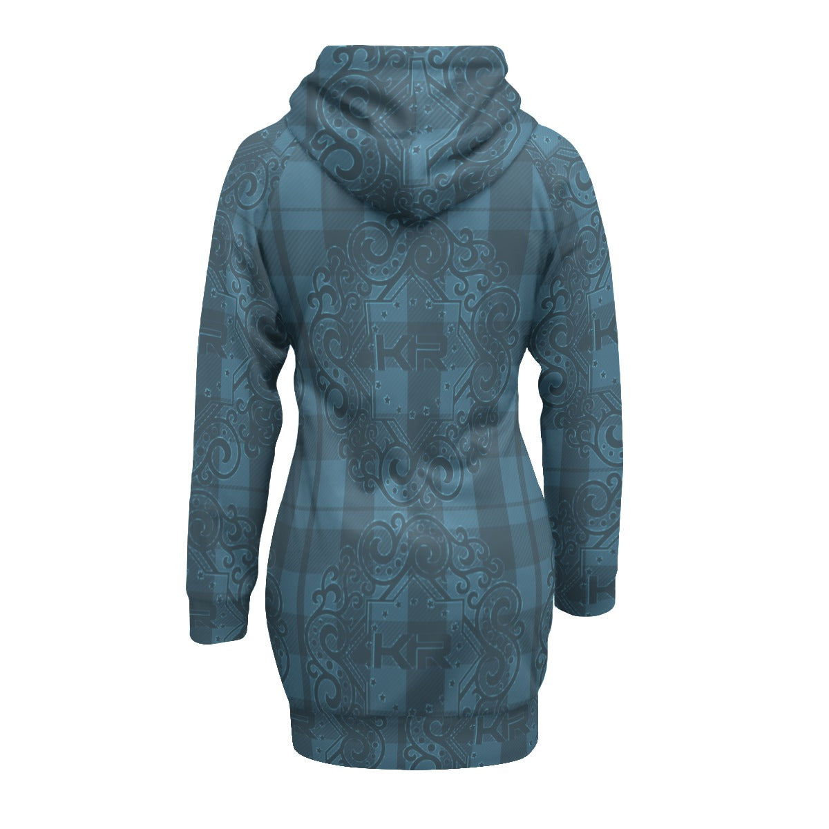 Koko Republic All-Over Print Women's Pullover Hoodie With Raglan Sleeve