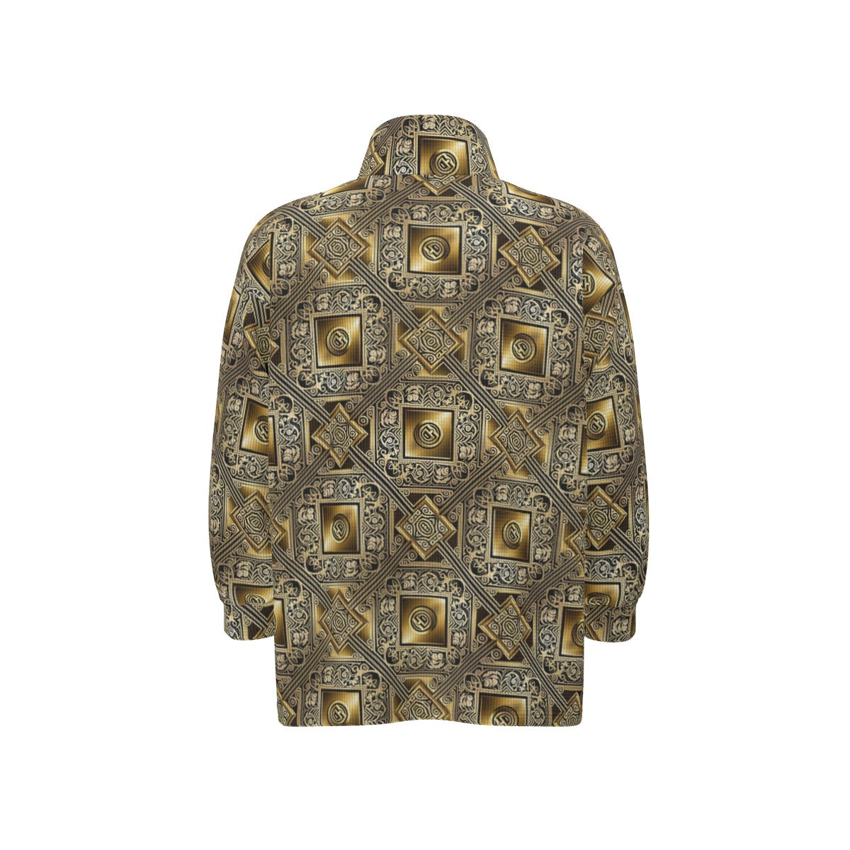 kokorepublic Print Unisex Stand Collar Zipped Jacket