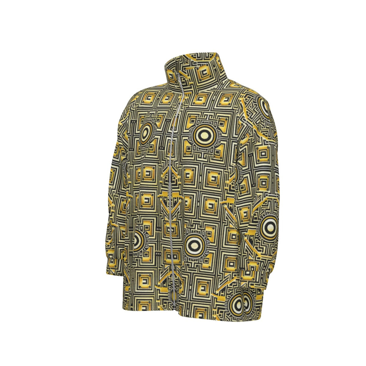 kokorepublic Print Unisex Stand Collar Zipped Jacket