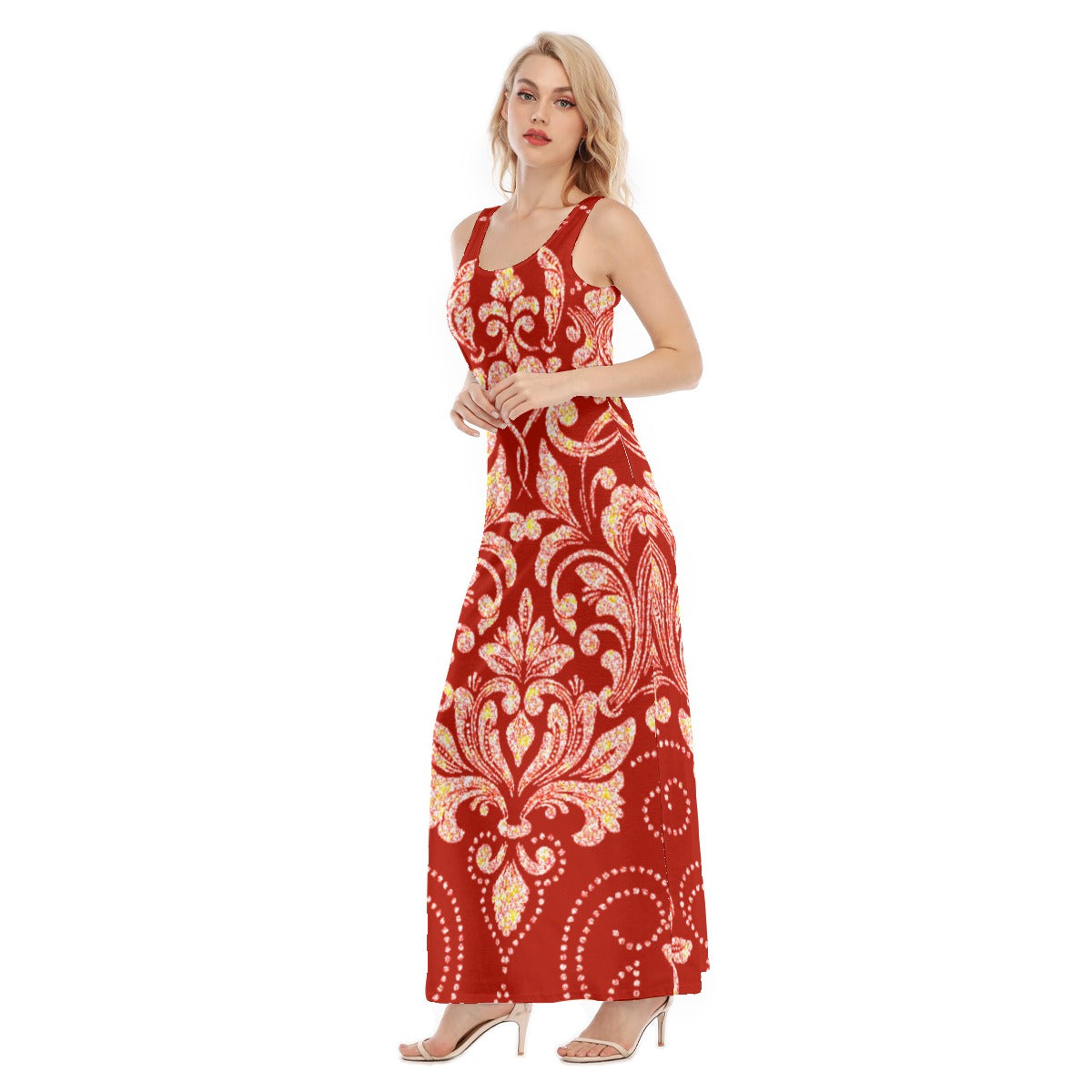 kokorepblic Print Women's Vest Dress | Length To Ankle