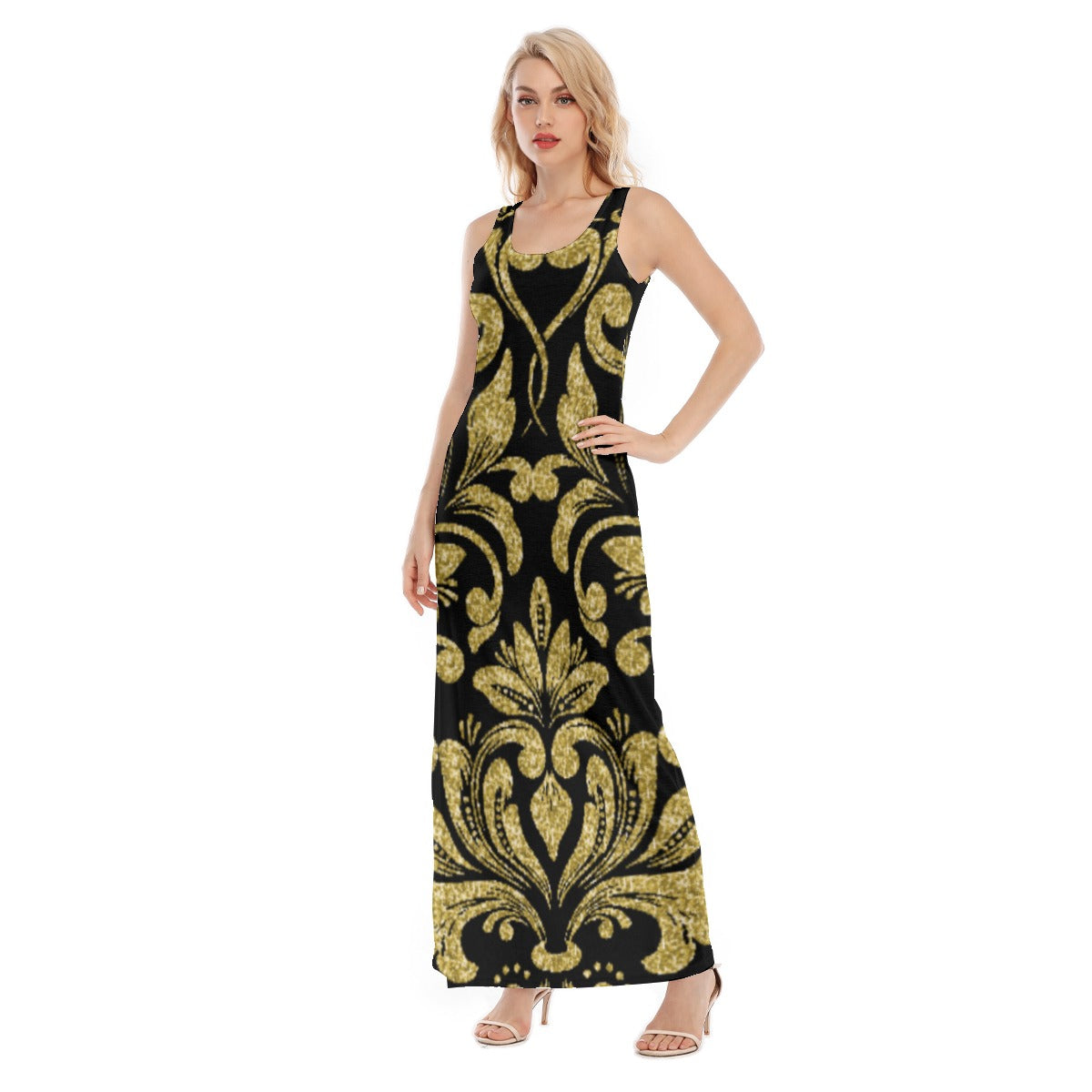 kokorepublic Print Women's Vest Dress | Length To Ankle