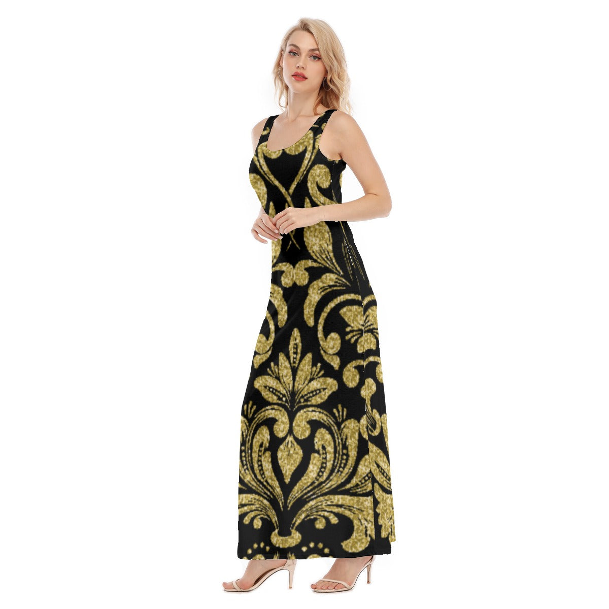 kokorepublic Print Women's Vest Dress | Length To Ankle