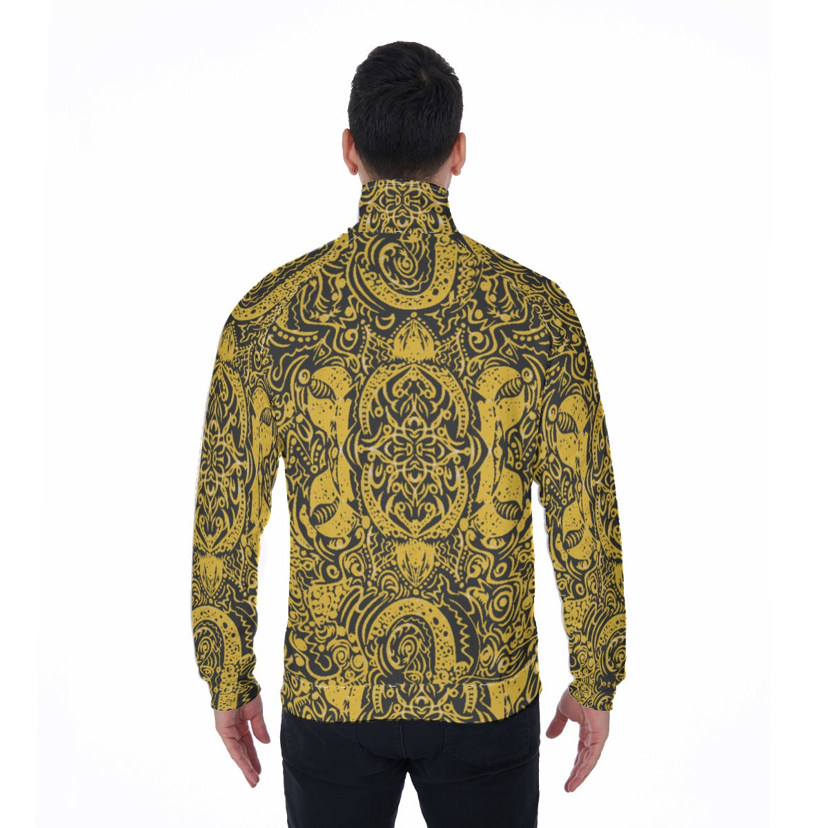 kokorepublic Print Men's Stand Collar Jacket