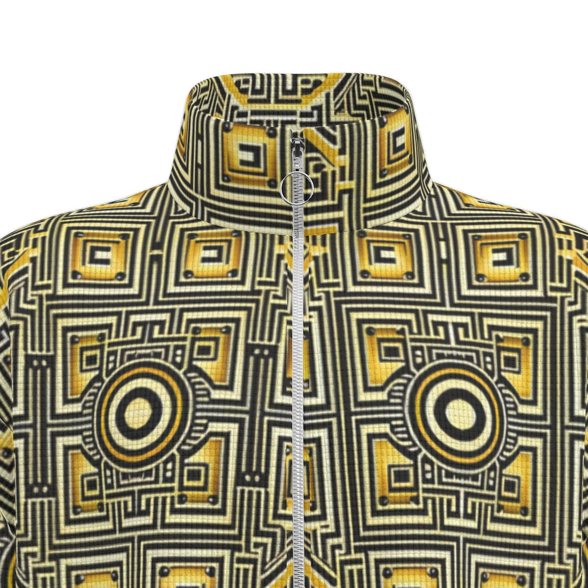 kokorepublic Print Unisex Stand Collar Zipped Jacket