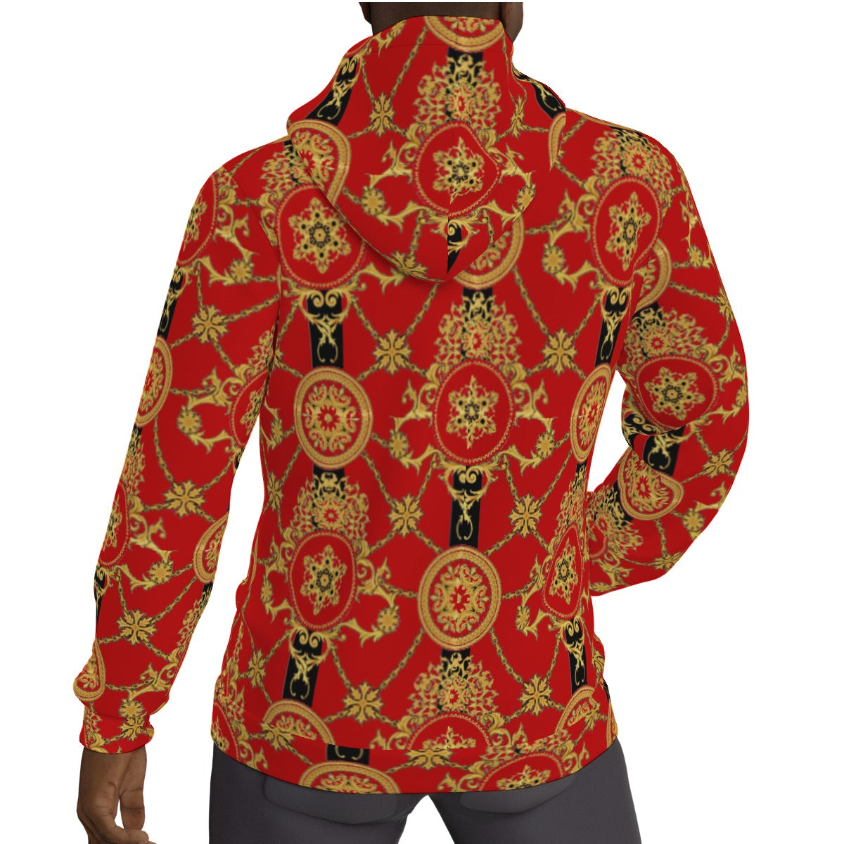 All-Over Print Men's Thicken Pullover Hoodie