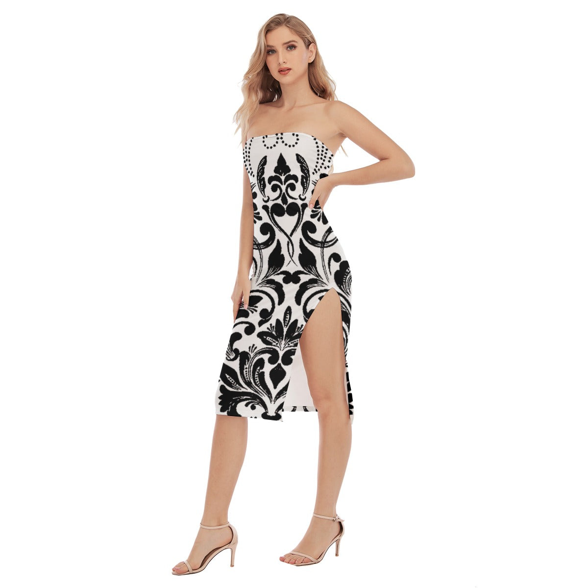 Kokorepublic Women's Side Split Tube Top Dress