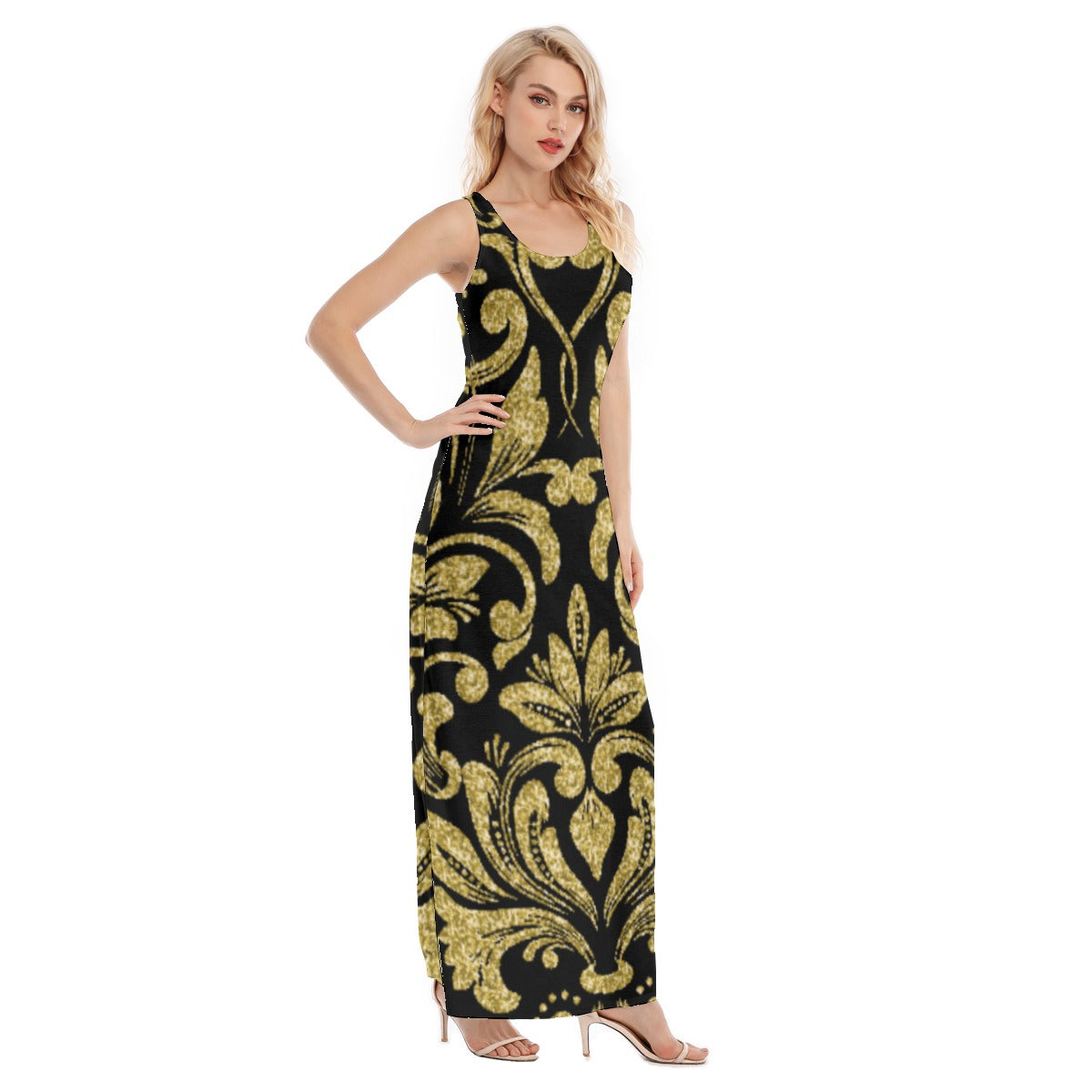kokorepublic Print Women's Vest Dress | Length To Ankle