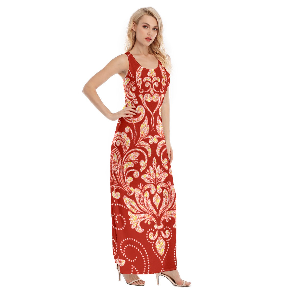 kokorepblic Print Women's Vest Dress | Length To Ankle