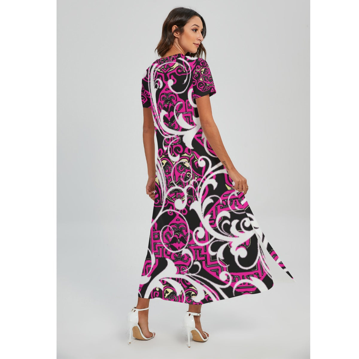 kokorepublic V-neck Dress With Side Slit
