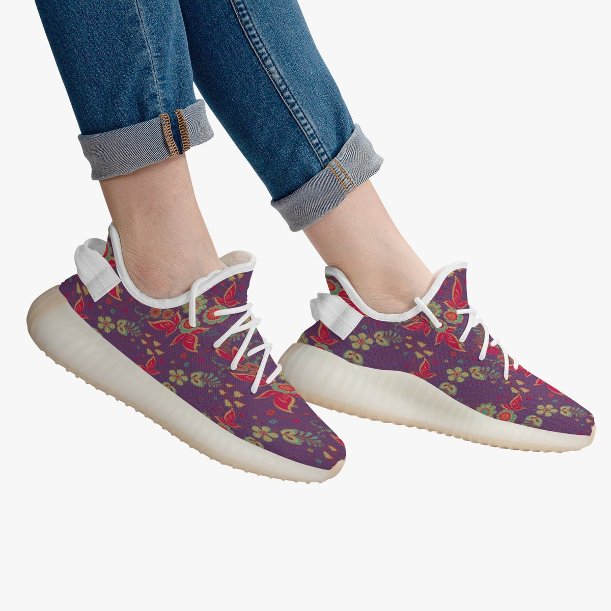 KokoRepublic Adult Unisex Mesh Knit Sneakers - White