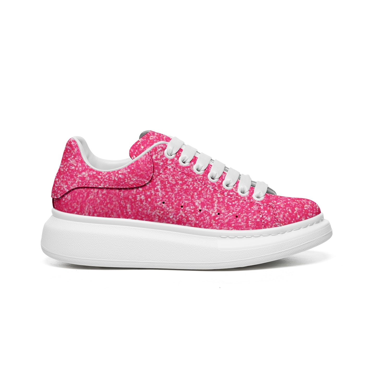 fullbreedcustom  Unisex Non Slip Lace Up Faux Leather Sneakers