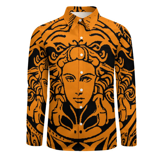 kokorepublic Peach Velvet Casual One Pocket Long Sleeve Shirt