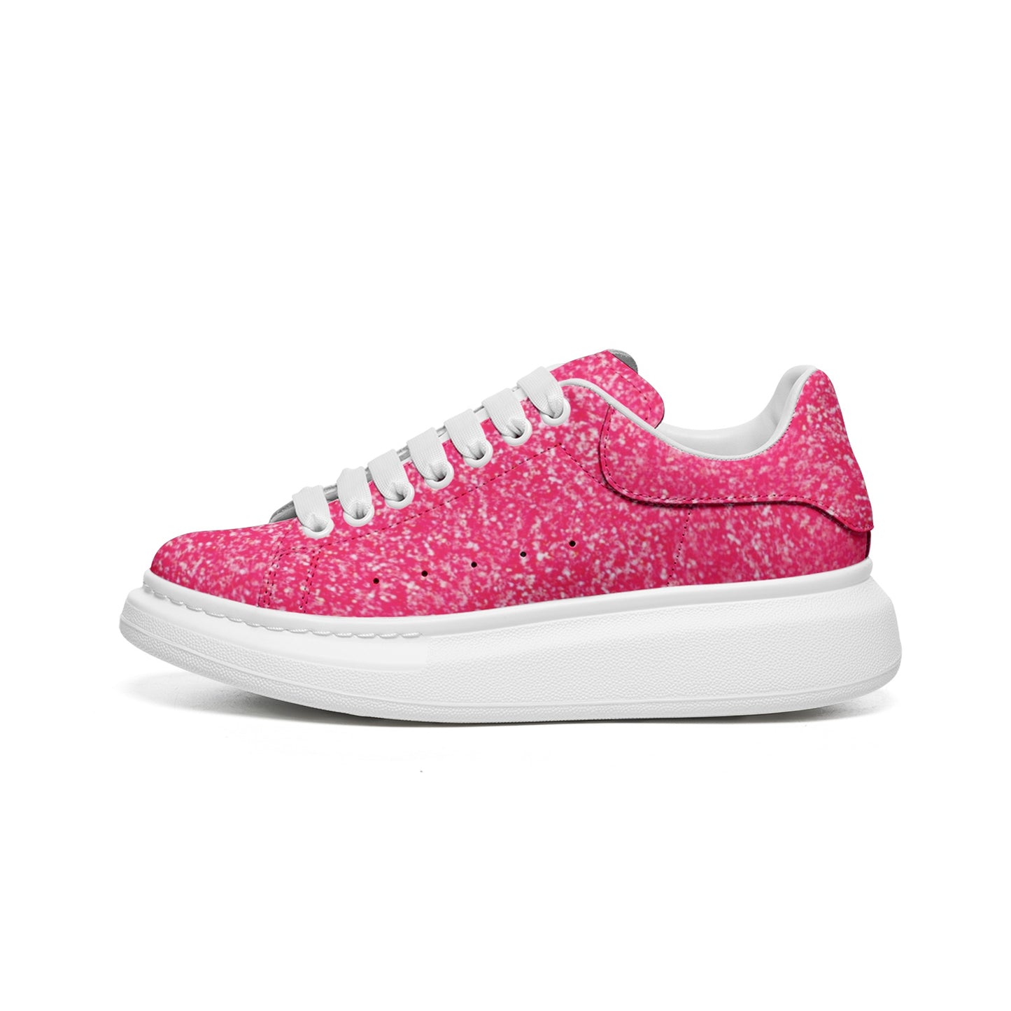 fullbreedcustom  Unisex Non Slip Lace Up Faux Leather Sneakers