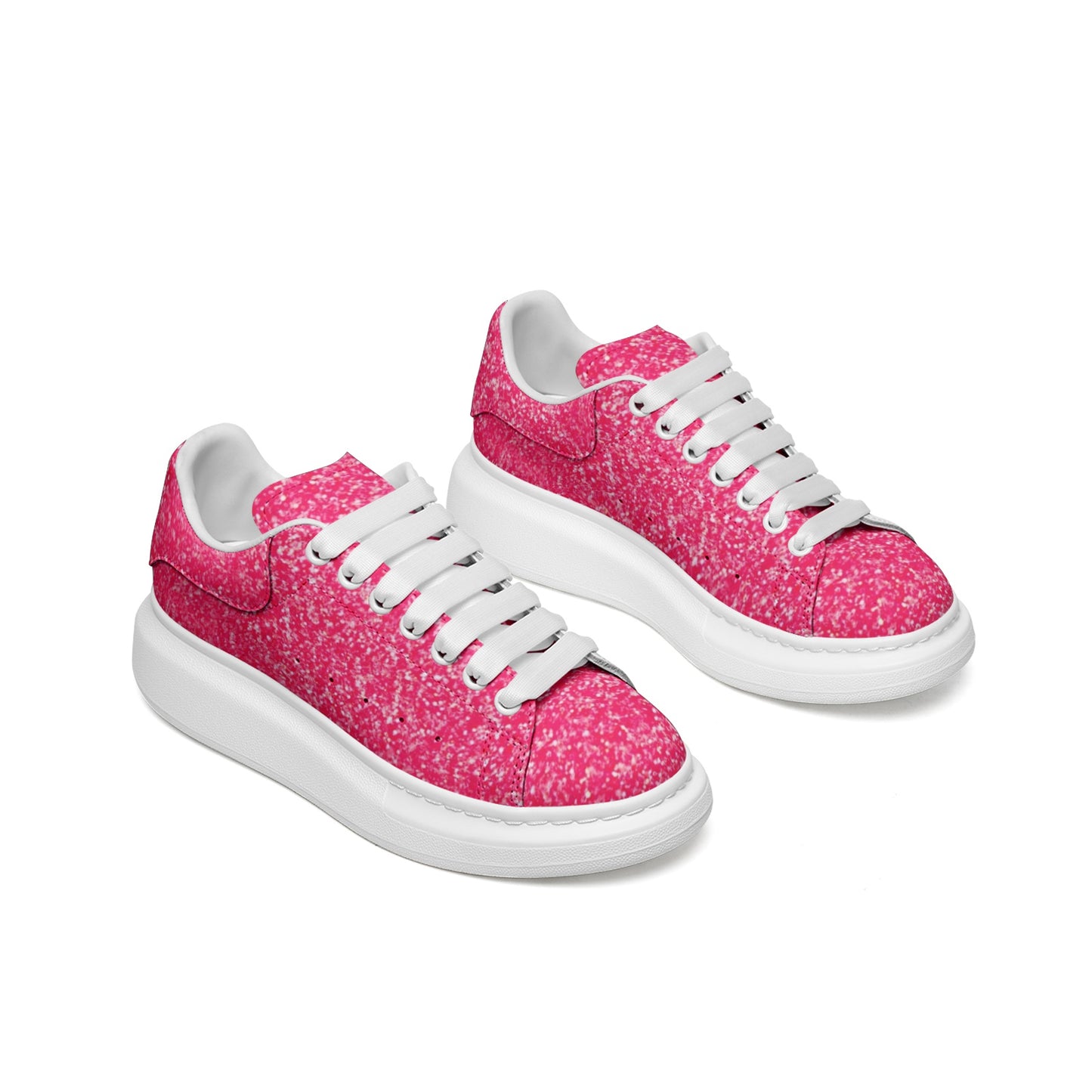 fullbreedcustom  Unisex Non Slip Lace Up Faux Leather Sneakers