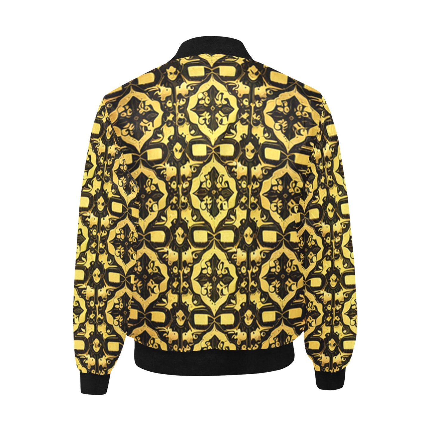 Kokorepublic Men's All Over Print Quilted Bomber Jacket(Model H33)