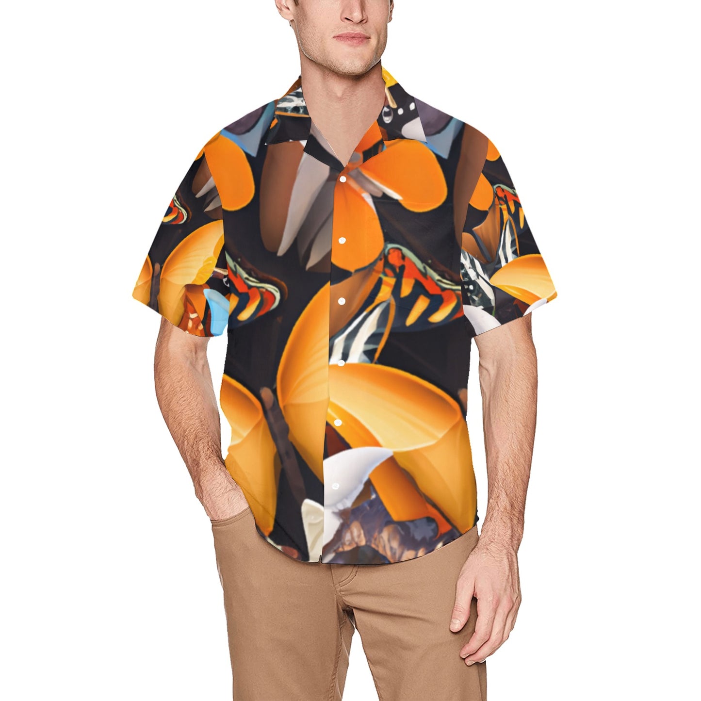 Kokorepublic Men's All Over Print Hawaiian Shirt With Chest Pocket(ModelT58)