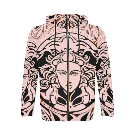 Men's All Over Print Full Zip Hoodie (Model H14)
