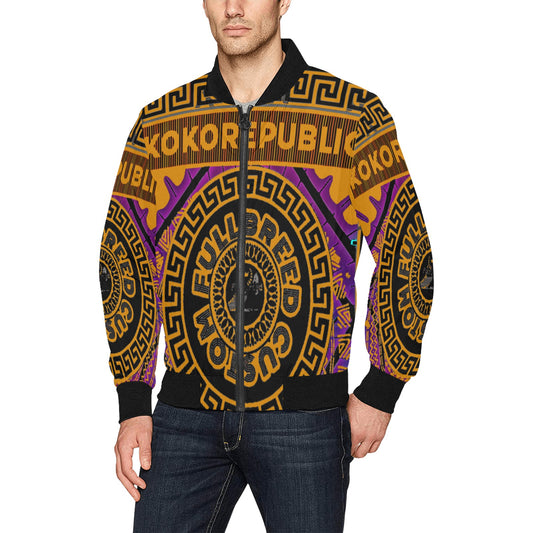 kokorepublic Men's All Over Print Bomber Jacket (Model H31)