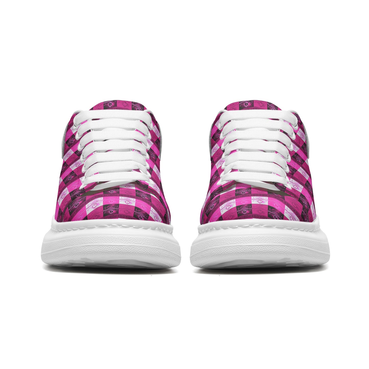 FullbreedCustom  Unisex Non Slip Lace Up Faux Leather Sneakers