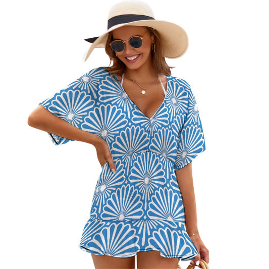 Ladies Thin Short Sleeve One Piece Dress