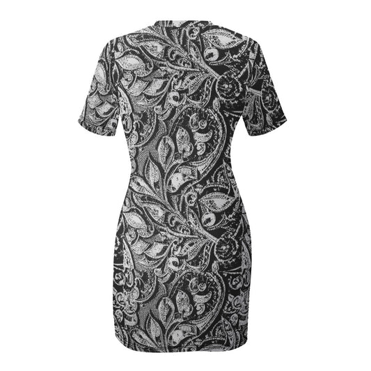 kokorepublic White Crew Neck Short Sleeve Dress