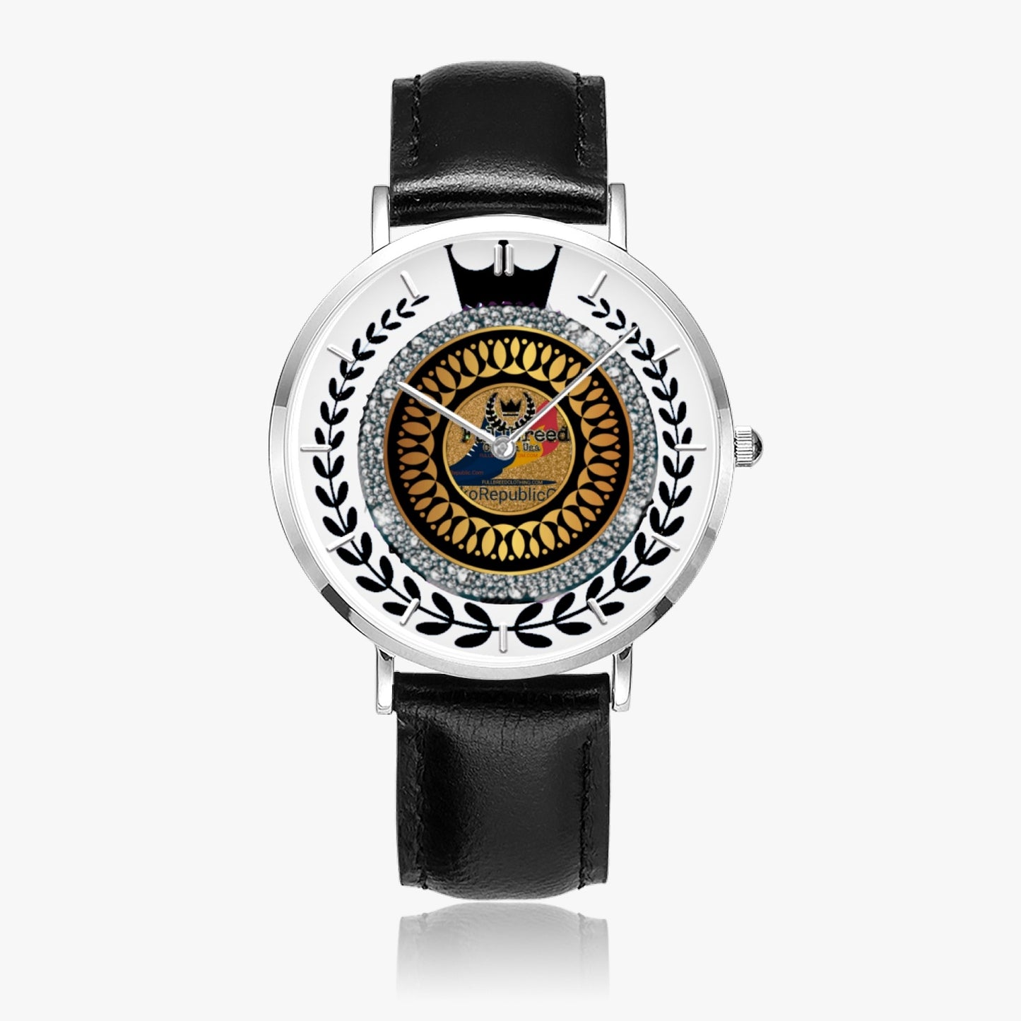 kokorepublic 165. Hot Selling Ultra-Thin Leather Strap Quartz Watch (Silver With Indicators)