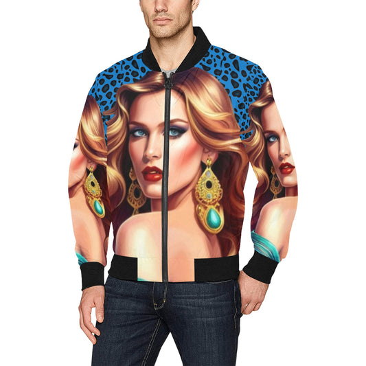 kokorepublic Men's All Over Print Bomber Jacket (Model H31)