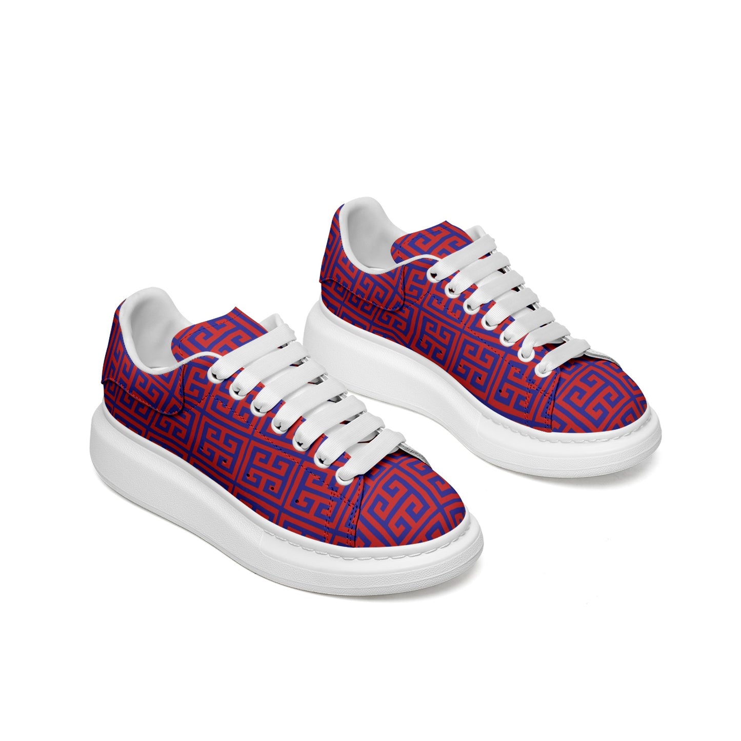 FullbreedCustom Unisex Non Slip Lace Up Faux Leather Sneakers