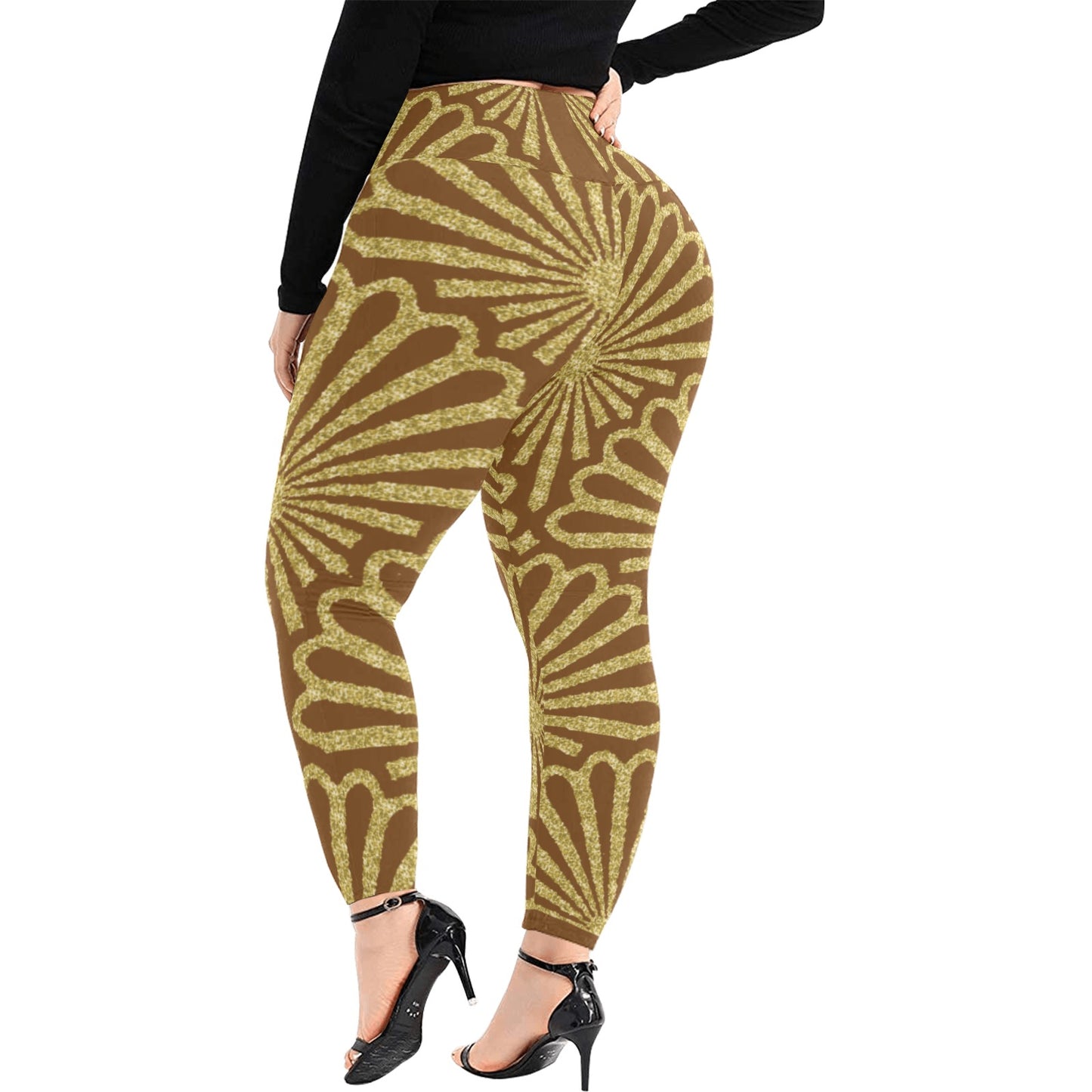 kokorepublic Women's High Waist Leggings(Plus Size)(ModelL45)