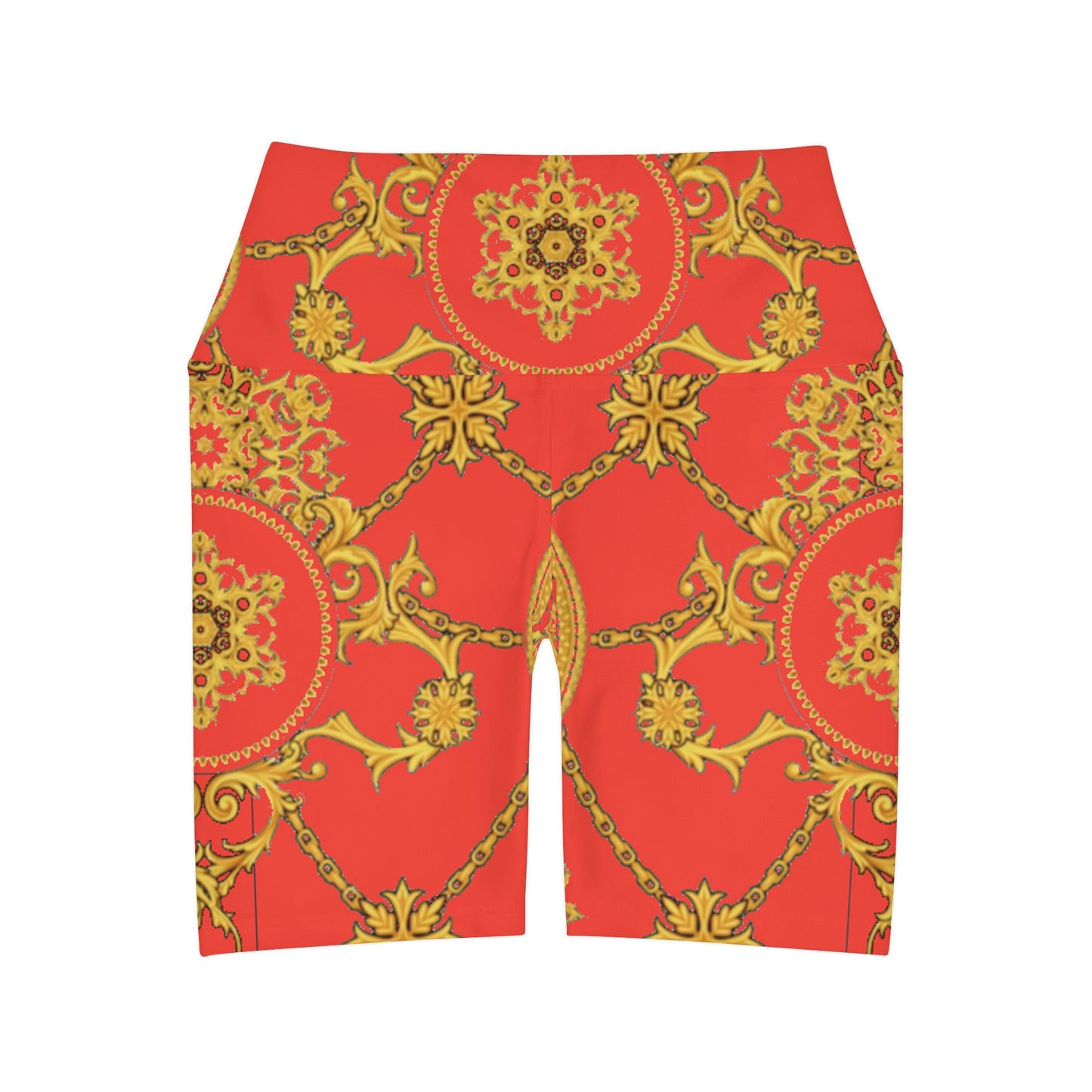 High Waisted Yoga Shorts (AOP)
