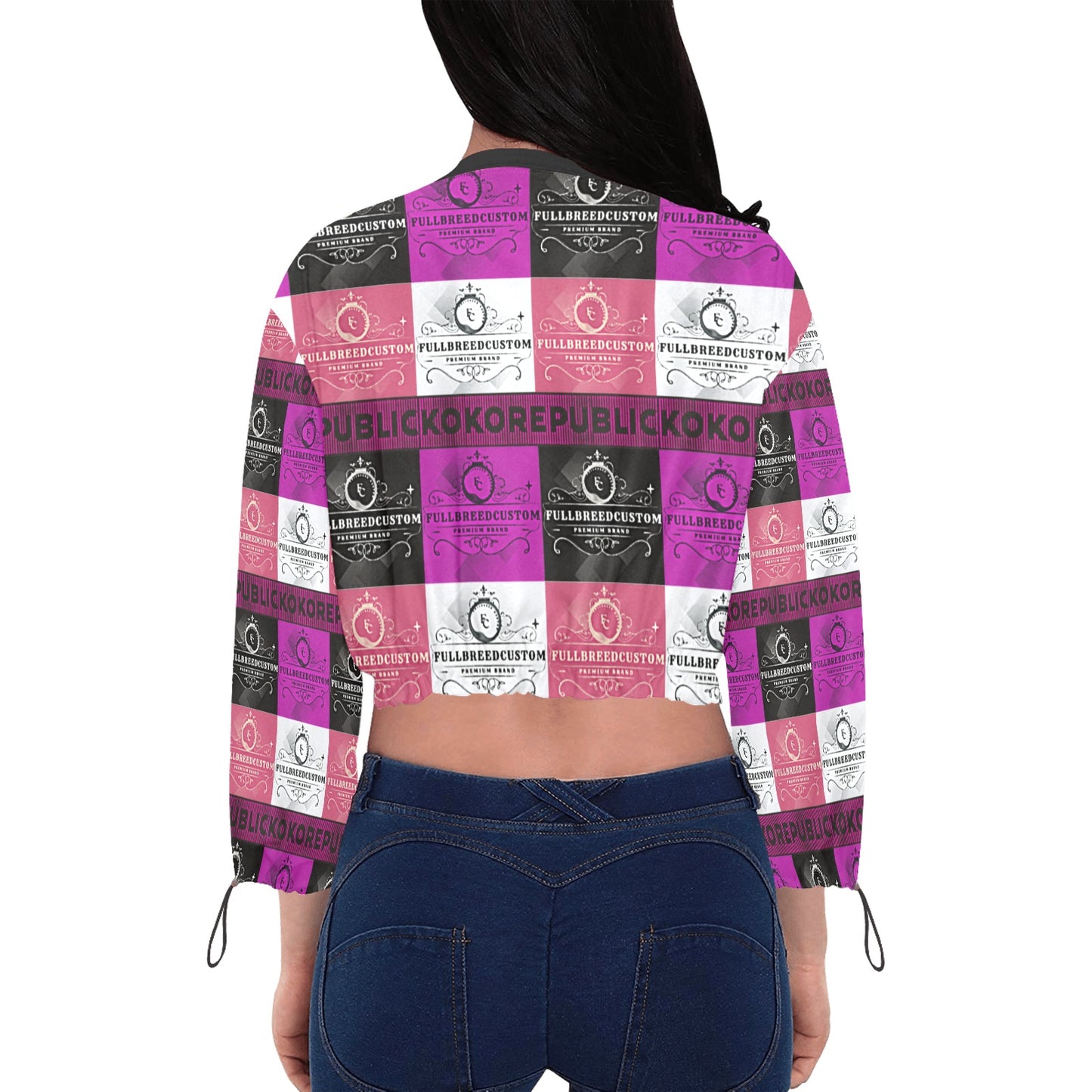 kokorepublicboutique   Women's Chiffon Cropped Jacket (Model H30)
