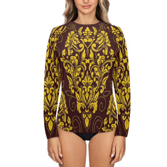 kokorepublic Women's Long Sleeve Swim Shirt (S39)