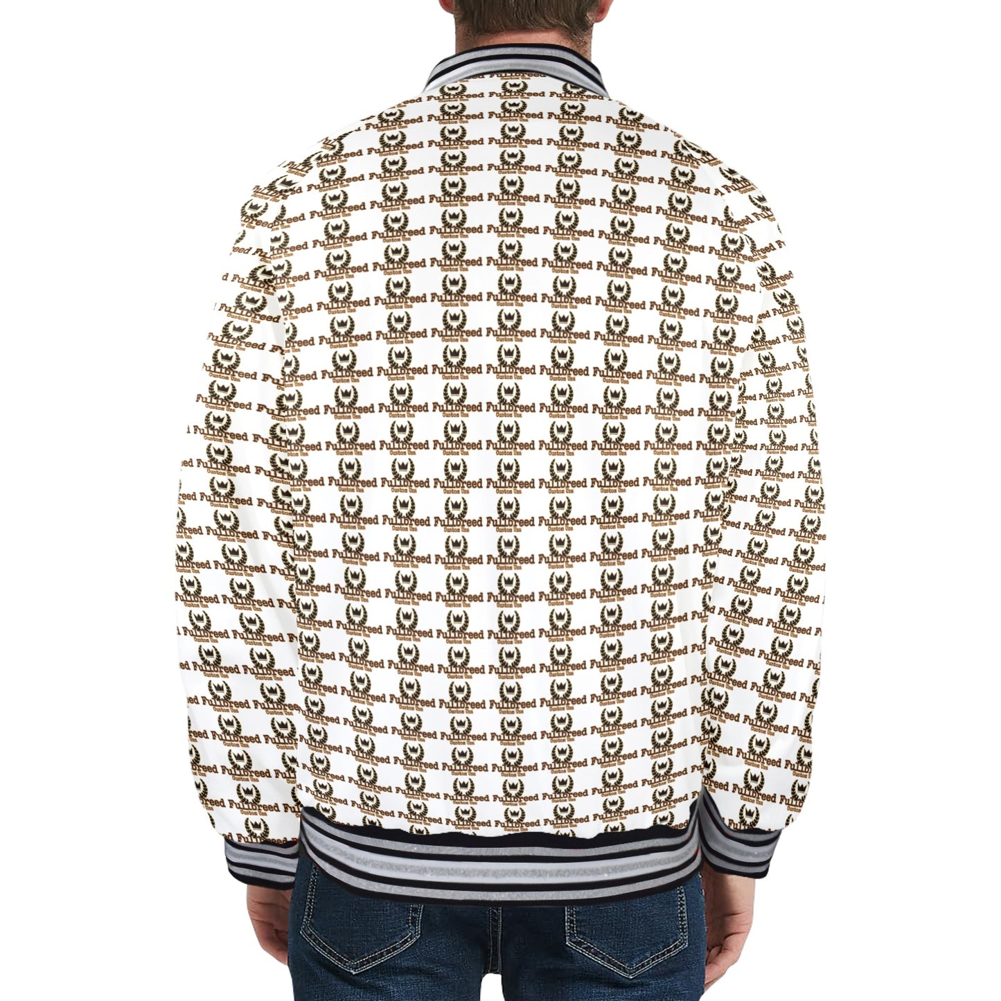 kokorepublic   New Men's Striped Trim Bomber Jacket