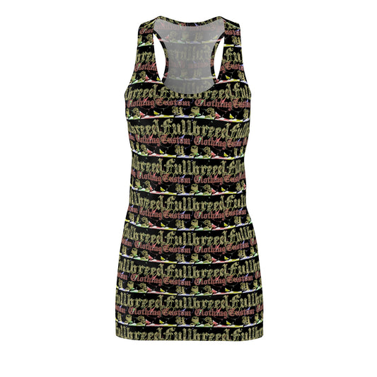 kokorepublic Women's Cut & Sew Racerback Dress (AOP)