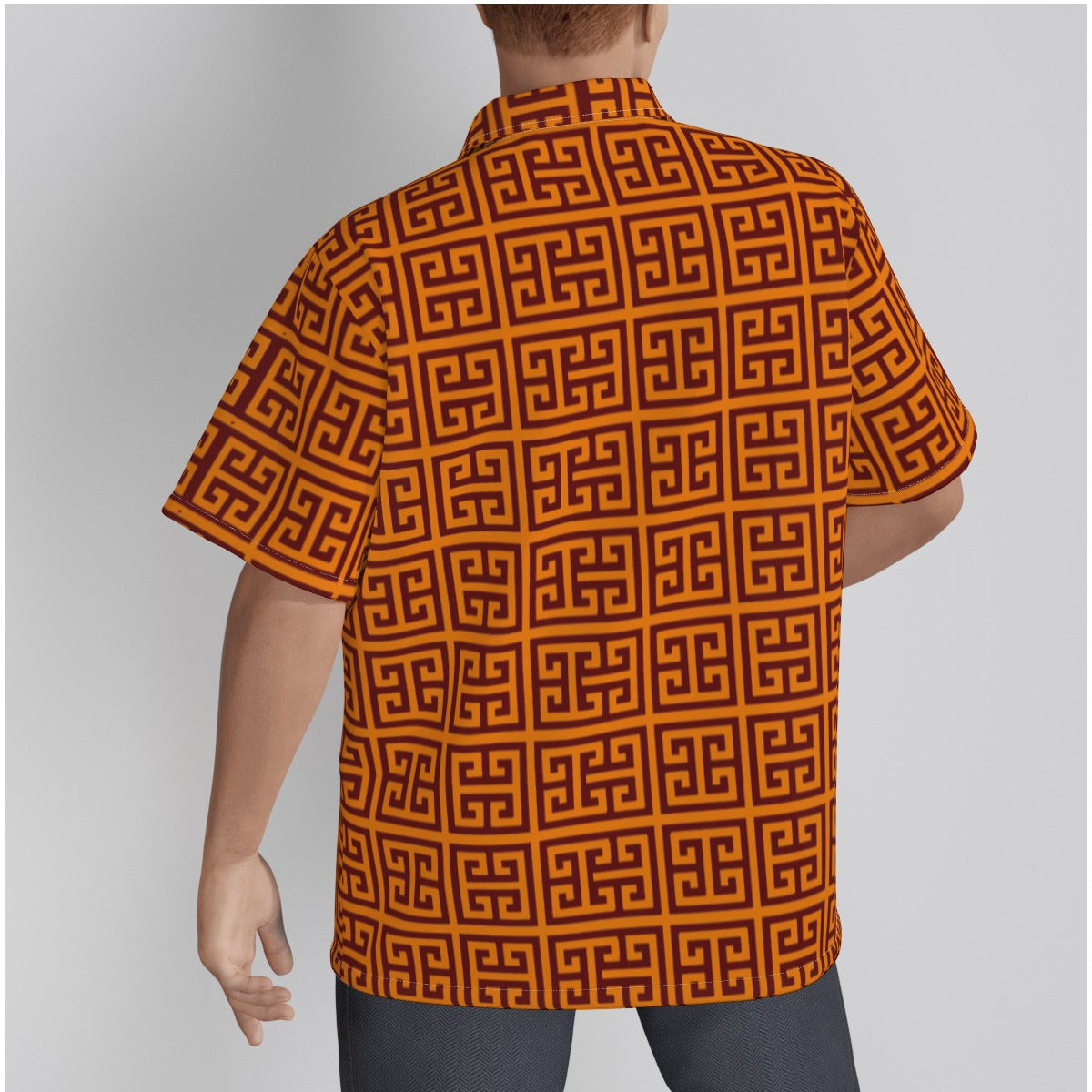kokorepublic Print Men's Hawaiian Shirt With Button Closure